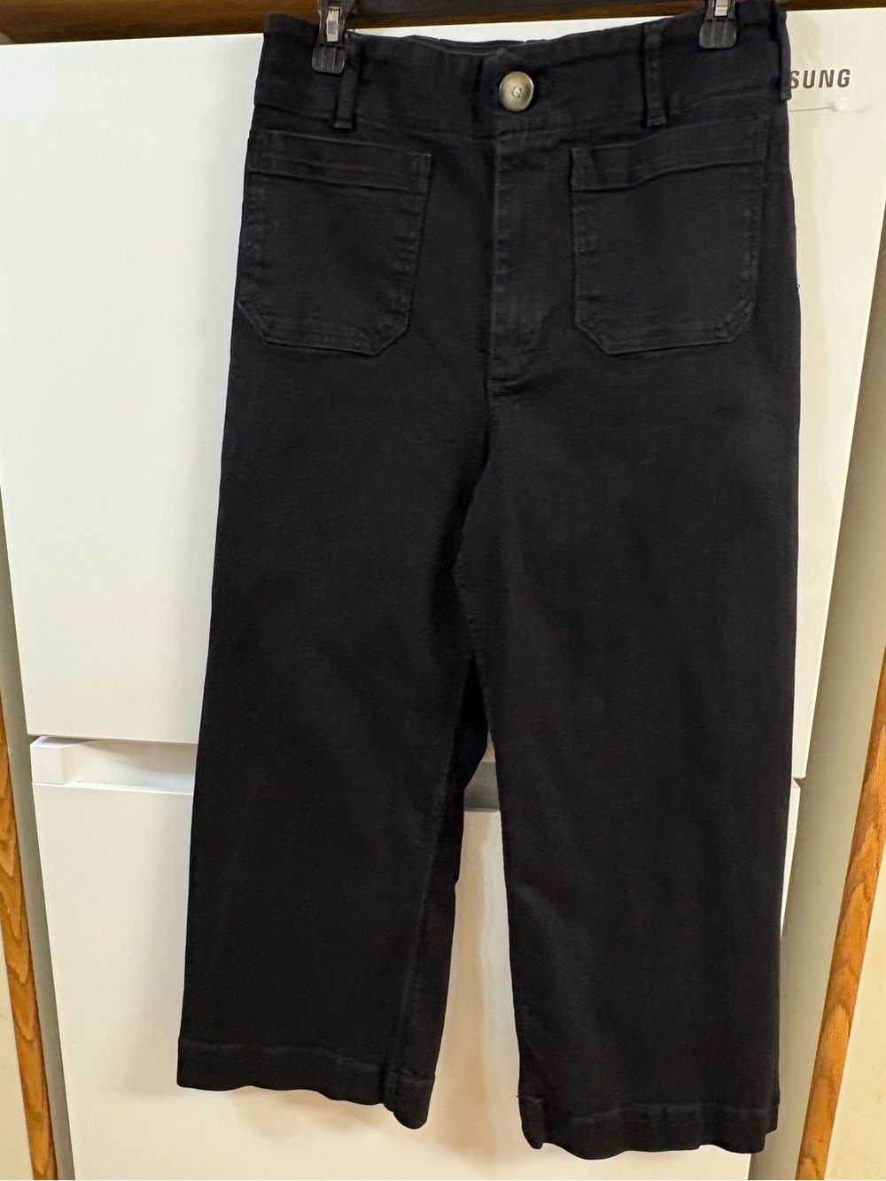 Anthropologie Maeve Black Relaxed-Fit Straight Jeans